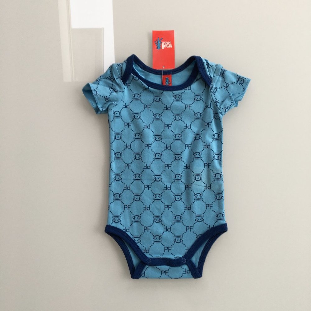 GENUINE PAUL FRANK SMALL PAUL BABY BODYSUIT BLUE